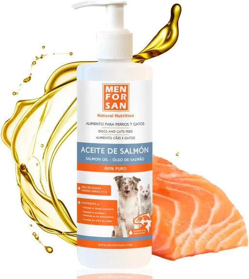 MENFORSAN Óleo de salmão para cães e gatos, otimiza o sistema imunitário, fortalece as articulações e os ossos | Reduz problemas de pele, 500 ml - PetDoctors - Loja Online