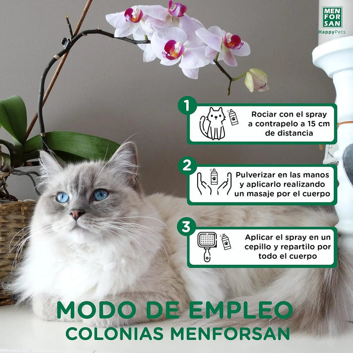 MENFORSAN Pack higiene e beleza para gatos menforsan, champô muito macio gatos 300 ml, colónia morango para gatos de 125 ml, champô em espuma para cães e gatos 200 ml, rico aroma a morangos - PetDoctors - Loja Online