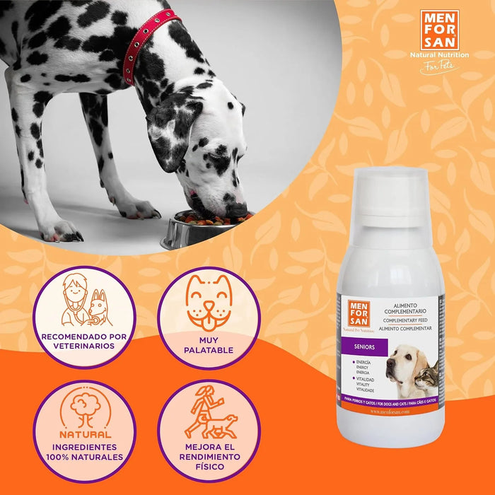 MENFORSAN SENIOR Suplemento nutricional líquido para cães e gatos sênior | Melhora o desempenho físico, traz vitalidade | Aumenta o apetite | 120 ml - PetDoctors - Loja Online