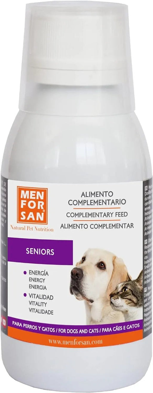 MENFORSAN SENIOR Suplemento nutricional líquido para cães e gatos sênior | Melhora o desempenho físico, traz vitalidade | Aumenta o apetite | 120 ml - PetDoctors - Loja Online