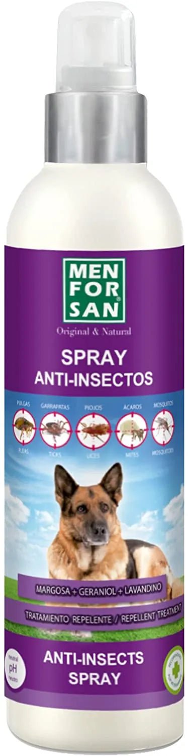 MENFORSAN Spray Anti - insetos para cães, (250 ml e 750 ml) - 3 ativos naturais, argosa, geraniol e lavanda - PetDoctors - Loja Online
