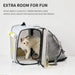 Mochila Transportadora Breezy Zone para gatos e cães pequenos, Expansível e Dobrável - Mochila de viagem - PetDoctors - Loja Online