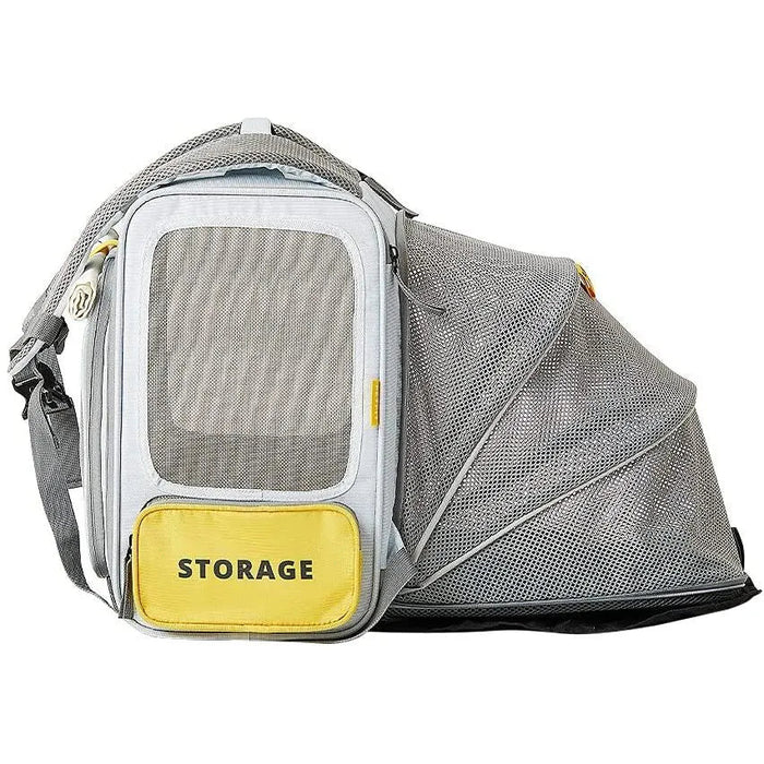 Mochila Transportadora Breezy Zone para gatos e cães pequenos, Expansível e Dobrável - Mochila de viagem - PetDoctors - Loja Online