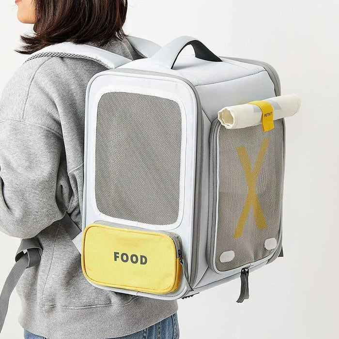 Mochila Transportadora Breezy Zone para gatos e cães pequenos, Expansível e Dobrável - Mochila de viagem - PetDoctors - Loja Online