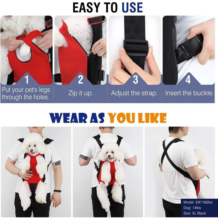 Mochila Transportadora Frontal Ajustável para Cães Pequenos - PetDoctors - Loja Online