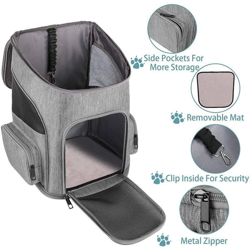 Mochila Transportadora para Cães Pequenos ou Gatos - PetDoctors - Loja Online