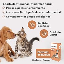 MOOIZA Vita - 21 multivitaminas e minerais para cães e gatos, aminoácidos, complexo vitamina B com vitamina A, C, D3 - zinco - iodo - cálcio - apoio imunitário - ossos - PetDoctors - Loja Online