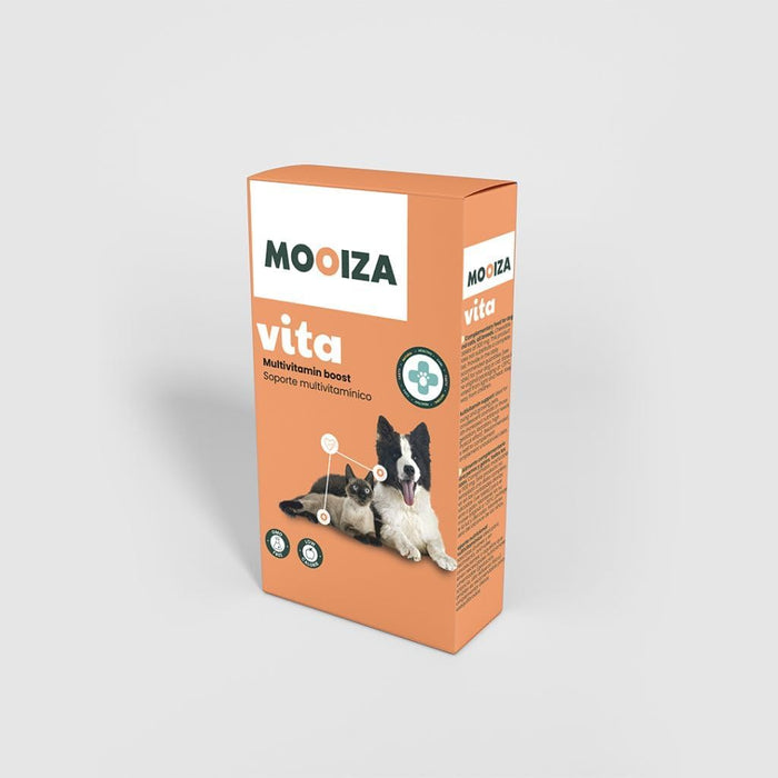 MOOIZA Vita - 21 multivitaminas e minerais para cães e gatos, aminoácidos, complexo vitamina B com vitamina A, C, D3 - zinco - iodo - cálcio - apoio imunitário - ossos - PetDoctors - Loja Online