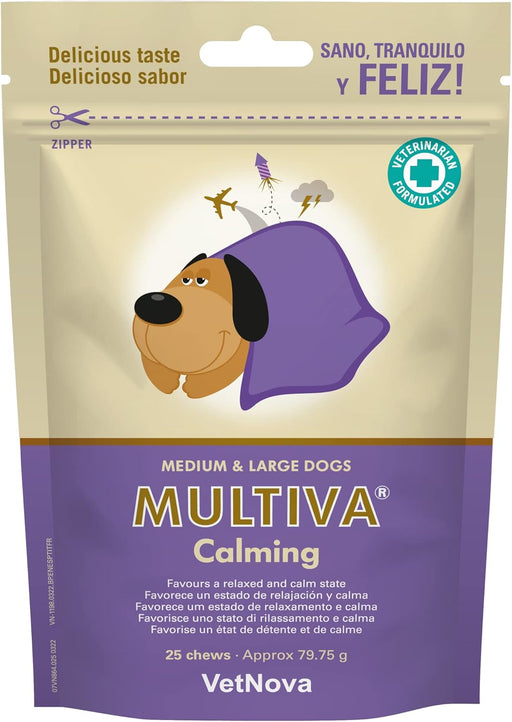 Multiva® Calming para Cães de tamanho Médio e Grande 25 Chews - PetDoctors - Loja Online