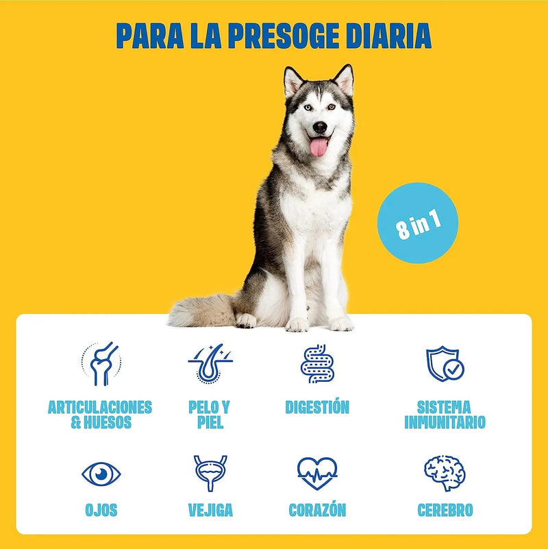 Multivitaminas - Complemento alimentar Multivitamínico para cães - cuidado completo para uma vida feliz do cão - 60 biscoitos de frango (270 g) - PetDoctors - Loja Online