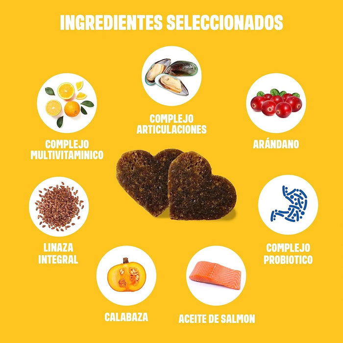 Multivitaminas - Complemento alimentar Multivitamínico para cães - cuidado completo para uma vida feliz do cão - 60 biscoitos de frango (270 g) - PetDoctors - Loja Online
