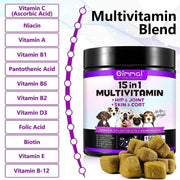 Multivitaminas Suplemento para Cães, 15 minerais e vitaminas para todos os cães 150 comprimidos, sabor de pato - PetDoctors - Loja Online