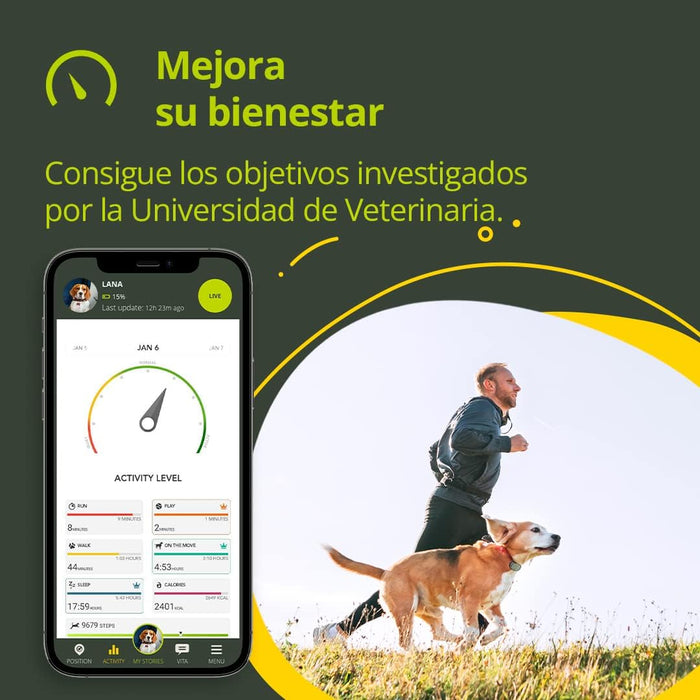 Nova Coleira GPS para Cães e Gatos - Seguimento de atividade, 38 gramas, à Prova de água, bateria de 10 dias - PetDoctors - Loja Online