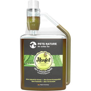 Óleo de Cânhamo Pets Nature Puro PREMIUM para cães e gatos - Óleo de cânhamo com ácidos gordos ómega - 3 e 6 - 100% natural, suave prensado a frio, fabricado na Alemanha (250 ml) - PetDoctors - Loja Online