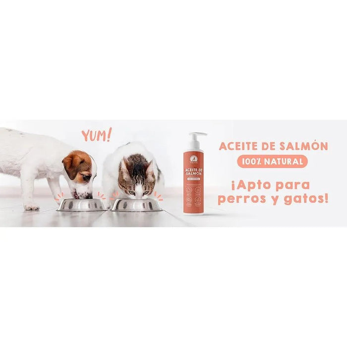 Óleo de salmão para cães e gatos - anti - inflamatório, ômega 3 e 6, pele saudável e pelo brilhante, vitaminas e cálcio, 100% natural - PetDoctors - Loja Online