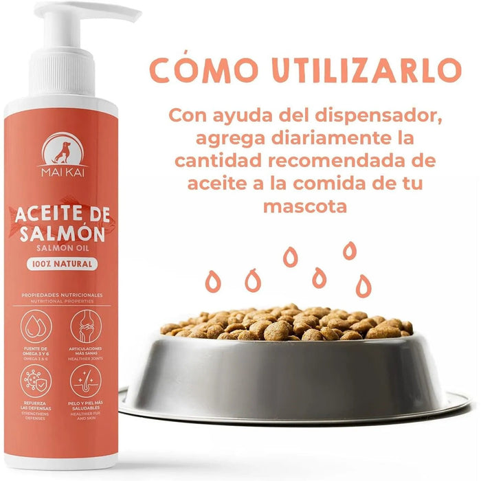 Óleo de salmão para cães e gatos - anti - inflamatório, ômega 3 e 6, pele saudável e pelo brilhante, vitaminas e cálcio, 100% natural - PetDoctors - Loja Online