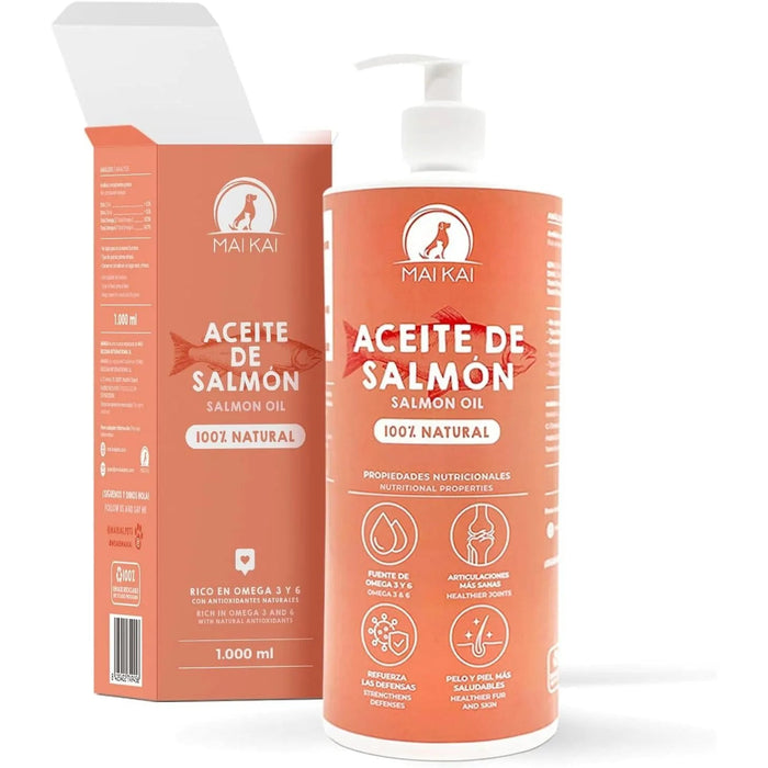 Óleo de salmão para cães e gatos - anti - inflamatório, ômega 3 e 6, pele saudável e pelo brilhante, vitaminas e cálcio, 100% natural - PetDoctors - Loja Online