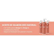 Óleo de salmão para cães e gatos - anti - inflamatório, ômega 3 e 6, pele saudável e pelo brilhante, vitaminas e cálcio, 100% natural - PetDoctors - Loja Online