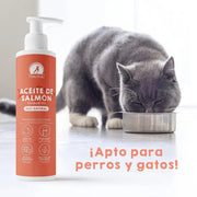 Óleo de salmão para cães e gatos - anti - inflamatório, ômega 3 e 6, pele saudável e pelo brilhante, vitaminas e cálcio, 100% natural - PetDoctors - Loja Online
