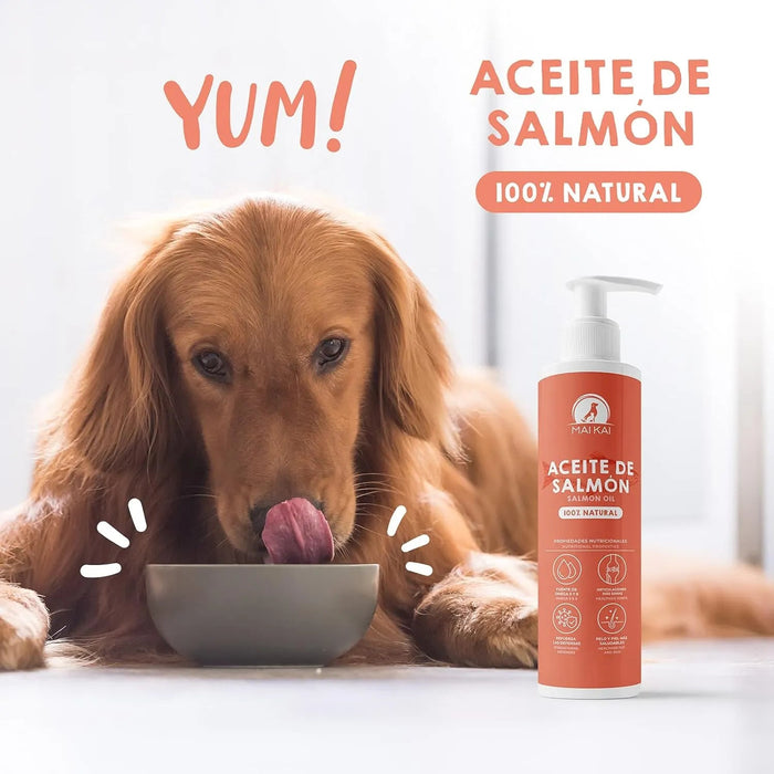 Óleo de salmão para cães e gatos - anti - inflamatório, ômega 3 e 6, pele saudável e pelo brilhante, vitaminas e cálcio, 100% natural - PetDoctors - Loja Online