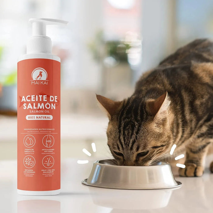 Óleo de salmão para cães e gatos - anti - inflamatório, ômega 3 e 6, pele saudável e pelo brilhante, vitaminas e cálcio, 100% natural - PetDoctors - Loja Online