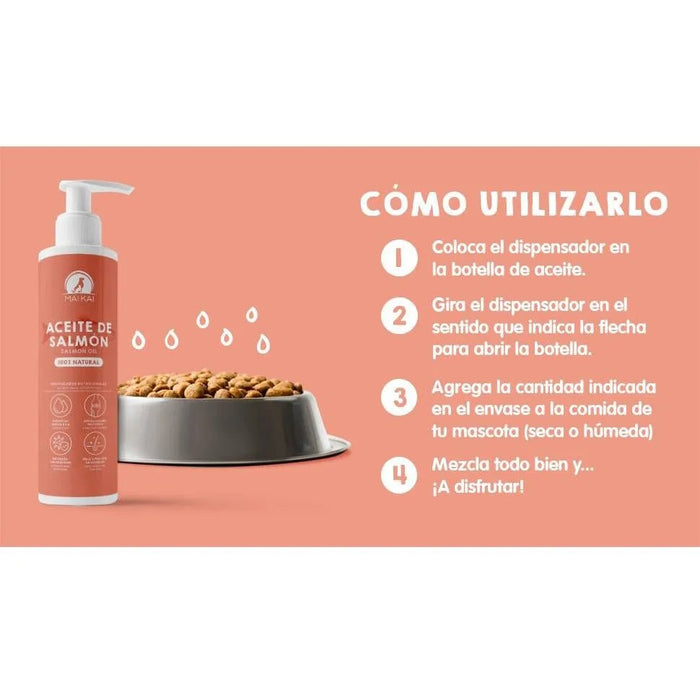 Óleo de salmão para cães e gatos - anti - inflamatório, ômega 3 e 6, pele saudável e pelo brilhante, vitaminas e cálcio, 100% natural - PetDoctors - Loja Online