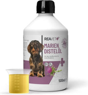 Óleo para ração ReaVET para cães, 4 variedades x 500 ml, óleo BARF para cães, óleo BARF de alta qualidade para cães, natural e apropriado para todas as raças - PetDoctors - Loja Online