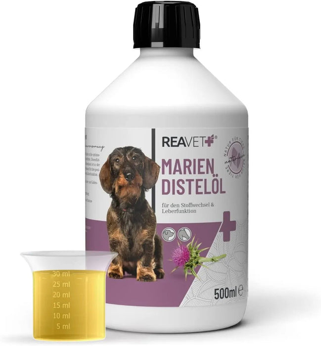 Óleo para ração ReaVET para cães, 4 variedades x 500 ml, óleo BARF para cães, óleo BARF de alta qualidade para cães, natural e apropriado para todas as raças - PetDoctors - Loja Online