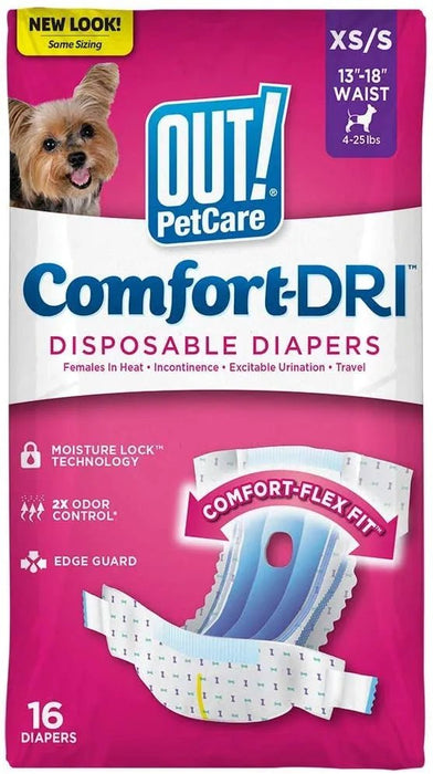 OUT! Fraldas para Cadelinhas - Descartáveis e Absorventes com ajuste à prova de fugas - PetDoctors - Loja Online