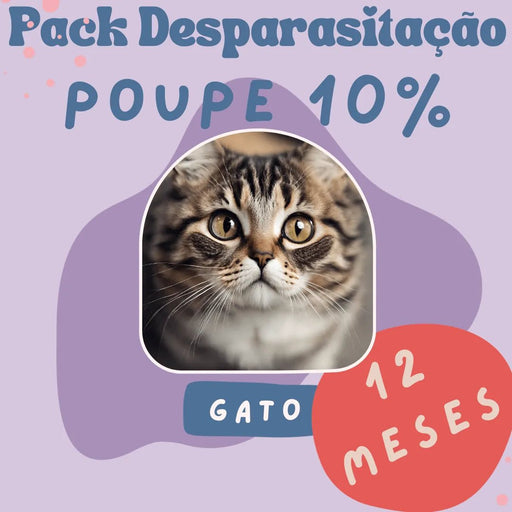 PACK Desparasitação 12 MESES - GATO - 10% DESCONTO IMEDIATO - PetDoctors - Loja Online