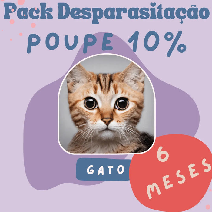 PACK Desparasitação 6 MESES - GATO - 10% DESCONTO IMEDIATO - PetDoctors - Loja Online