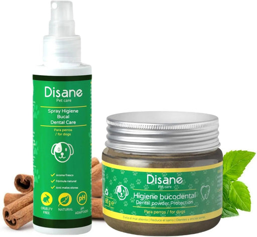 Pack Higiene bocal para cães | Spray bocal e pó de higiene bocal | evita o mau hálito | combate o tártaro | protege dentes e gengivas - PetDoctors - Loja Online