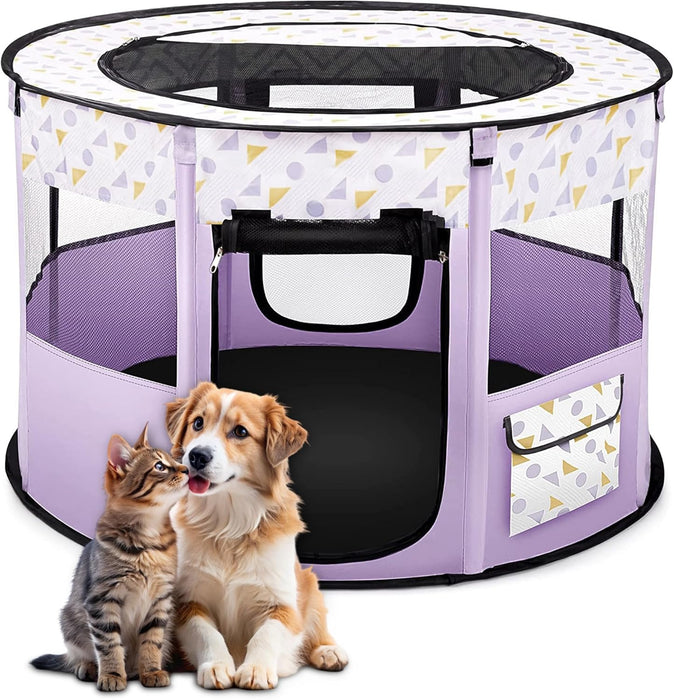 Parque dobrável para cães pequenos e gatos, portátil, uso interno ou exterior - PetDoctors - Loja Online