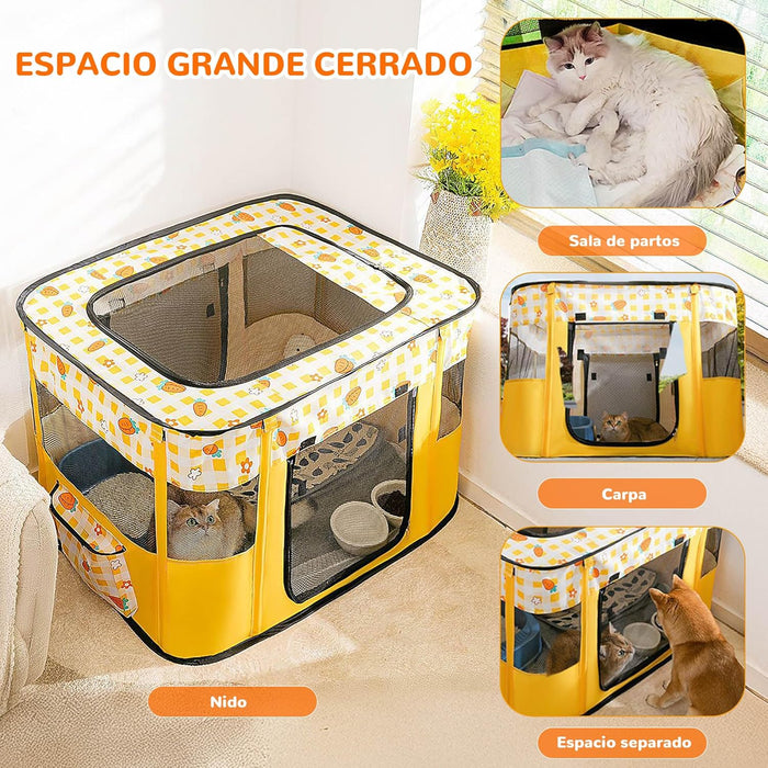 Parque dobrável para cães pequenos e gatos, portátil, uso interno ou exterior - PetDoctors - Loja Online