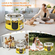 Parque dobrável para cães pequenos e gatos, portátil, uso interno ou exterior - PetDoctors - Loja Online