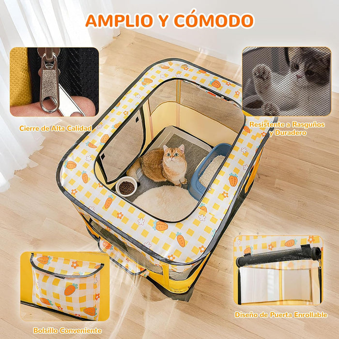 Parque dobrável para cães pequenos e gatos, portátil, uso interno ou exterior - PetDoctors - Loja Online