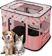 Parque dobrável para cães pequenos e gatos, portátil, uso interno ou exterior - PetDoctors - Loja Online