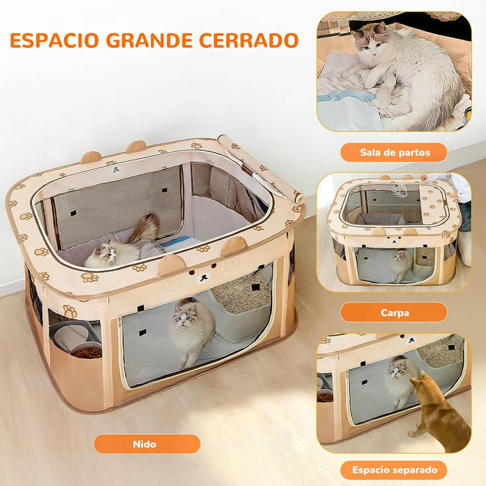 Parque dobrável para cães pequenos e gatos, portátil, uso interno ou exterior - PetDoctors - Loja Online