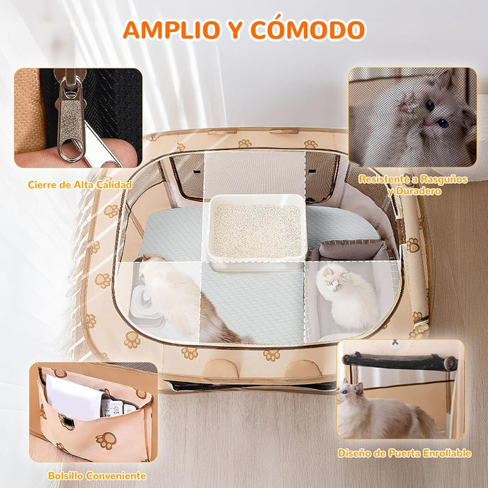 Parque dobrável para cães pequenos e gatos, portátil, uso interno ou exterior - PetDoctors - Loja Online