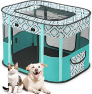 Parque dobrável para cães pequenos e gatos, portátil, uso interno ou exterior - PetDoctors - Loja Online