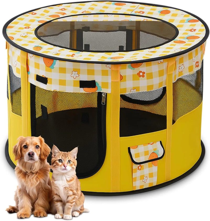 Parque dobrável para cães pequenos e gatos, portátil, uso interno ou exterior - PetDoctors - Loja Online