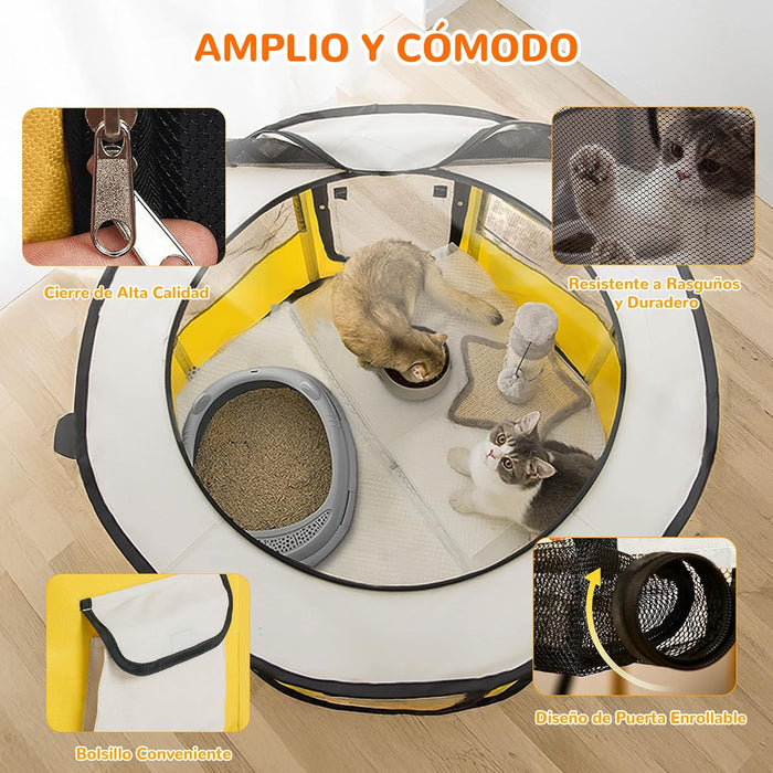 Parque dobrável para cães pequenos e gatos, portátil, uso interno ou exterior - PetDoctors - Loja Online