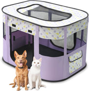 Parque dobrável para cães pequenos e gatos, portátil, uso interno ou exterior - PetDoctors - Loja Online