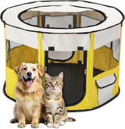 Parque dobrável para cães pequenos e gatos, portátil, uso interno ou exterior - PetDoctors - Loja Online