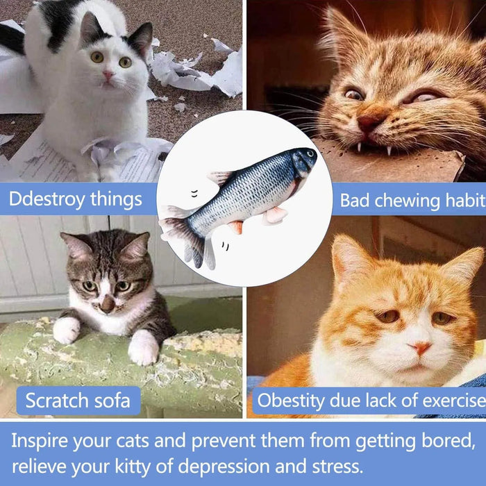 PEIXE Brinquedo Interativo para Cães ou Gatos (Carregamento USB) - PetDoctors - Loja Online