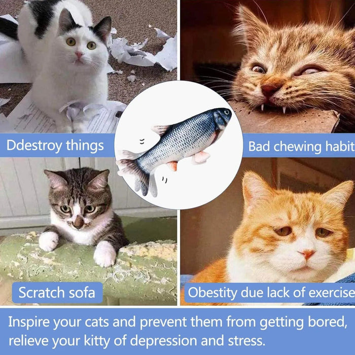 PEIXE Brinquedo Interativo para Cães ou Gatos (Carregamento USB) - PetDoctors - Loja Online