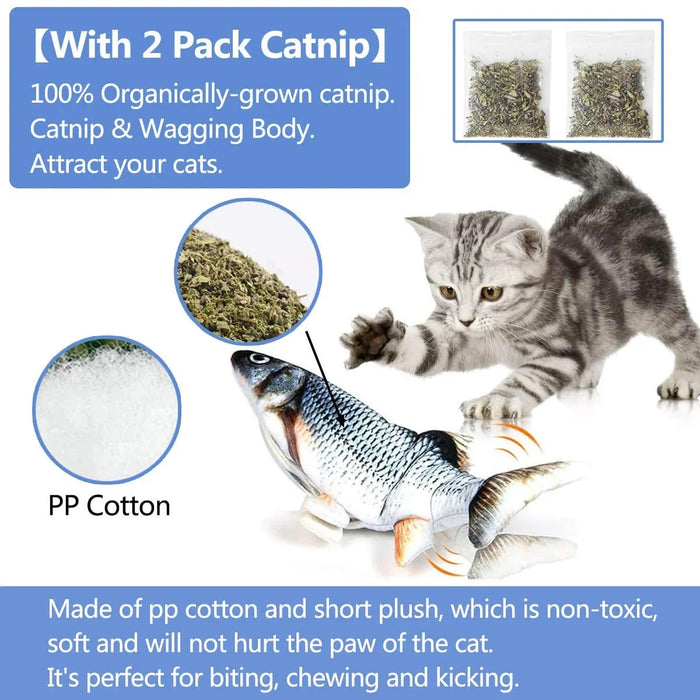 PEIXE Brinquedo Interativo para Cães ou Gatos (Carregamento USB) - PetDoctors - Loja Online