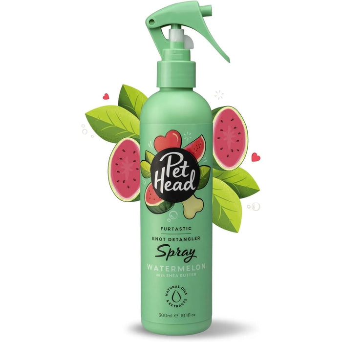 PET HEAD Furtastic Spray de higiene para cães de pelo longo e encaracolado 300 ml, aroma de melancia. Shampoo seco desembaraçante com ingredientes naturais e veganos. Fórmula suave para cães - PetDoctors - Loja Online