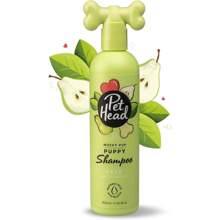 PET HEAD Mucky Puppy Shampoo para cachorros 300 ml - aroma de pêra. Shampoo hipoalergénico para cães com ingredientes naturais. Fórmula suave para cães e cachorros com mais de 8 semanas de idade - PetDoctors - Loja Online