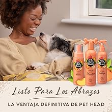 PET HEAD Quick Fix Spray de higiene para cães 300 ml - aroma de pêssego. Nutre e suaviza o pêlo. Champô seco hipoalergénico com ingredientes naturais. Fórmula suave para cães e cachorros - PetDoctors - Loja Online